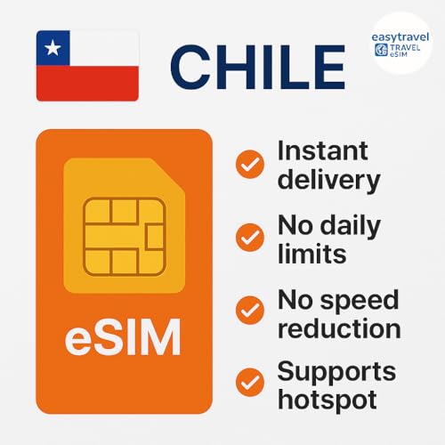 Chile eSIM High-Speed-Daten unterstützen Hotspot 30 Tage 3-20 GB E-Mail-Lieferung (5 GB für 30 Tage)