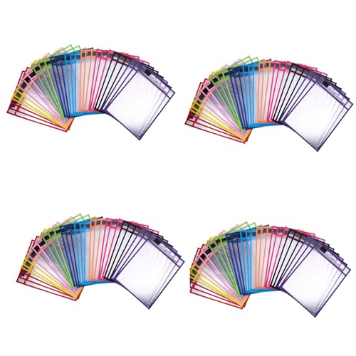 Bolsillos de borrado en seco reutilizables de PVC transparente tamaño folio paquete de 120 unidades