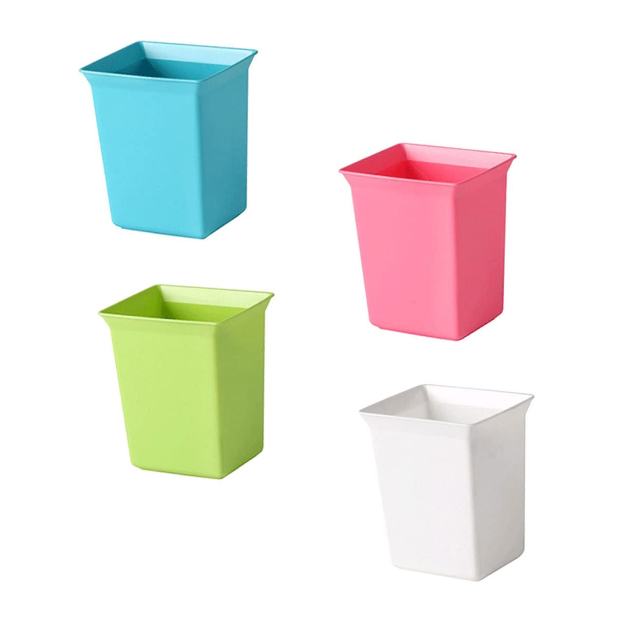 4pcs Mini Desktop Storage Organizer Compact Trash Bin and Pen Holder Sundry Box for Home Office Lightweight and Stylish Waste Container