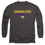 Louisiana State LSU Stacked Unisex Long SLV T Shirt, Charcoal, L