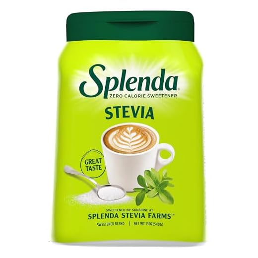 SPLENDA Stevia Zero Calorie Sweetener, Plant Based Sugar Substitute Granulated Powder, 19 oz Jar