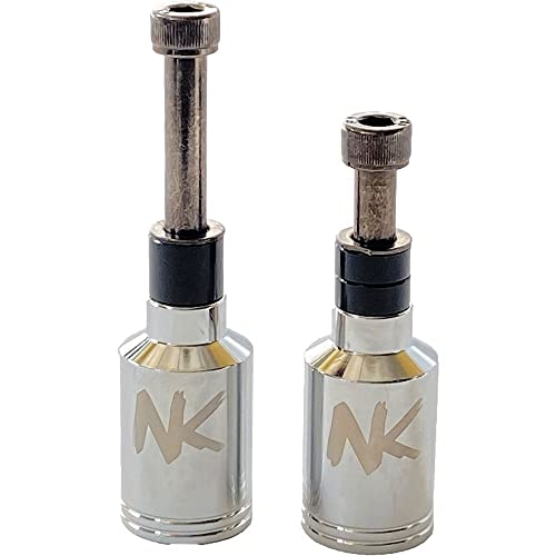 Nokaic Estriberas Pegs para Scooter Patinete Freestyle, 2 Unidades con Tornillos incluidos (Plata)