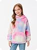 Makkrom Girls Boys Sherpa Hoodies Tie Dye Fuzzy Fl... #2