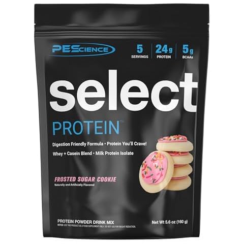 PEScience Select Low Carb Protein Powder, Frosted Sugar Cookie, 5 Serving, Keto Friendly and Gluten Free Cover