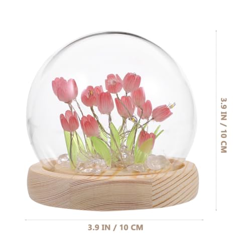 Kit de lámpara de noche tulipán DIY, rosa miniatura 2