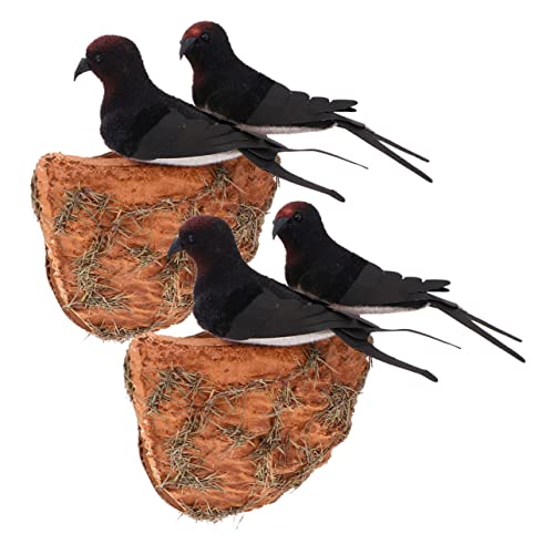 Nids d'oiseaux décoratifs simulation nid hirondelle 6pcs - 10