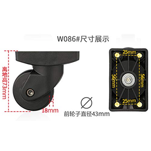 Trunk Wheels, 360 Degree Swivel Mute Repair Replacement Luggage Wheel Suitcase Wheels Parts Spinner(A Type Set of a Pair)2