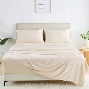 GOKOTTA Queen Size Bed Sheets 4 Pie...