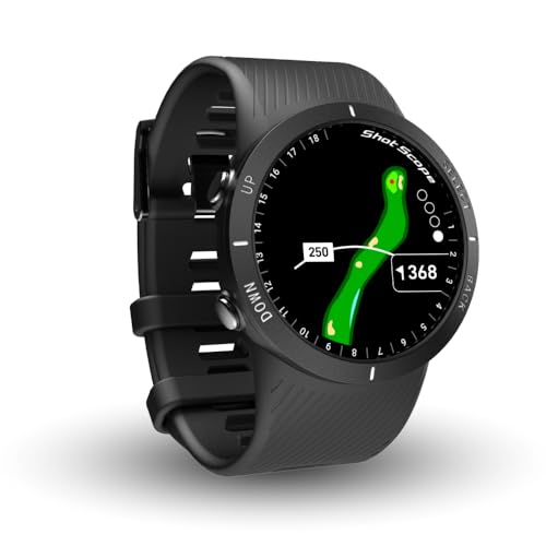 Shot Scope V5 GPS Watch, Shot Tracking, 36k+ Preloaded Courses, Full Course Maps, No Subscription (Black)