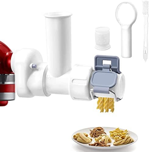 EHZBTL Pasta Press Attachment with 6 Different Shapes of Pasta Outlet, Durable Pasta Press Attachments for KitchenAid