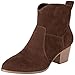Amazon Essentials Women's Western Cowboy Ankle Boots with Stacked Heel, Dark Toffee Brown, 3 UK
