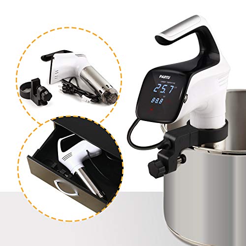 Sous Vide Cooker, PARTU Thermal Immersion Circulator with Precise Temperature and Time Control, Stainless Steel Body with Removable Clamp, Ultra-Quiet, 850W