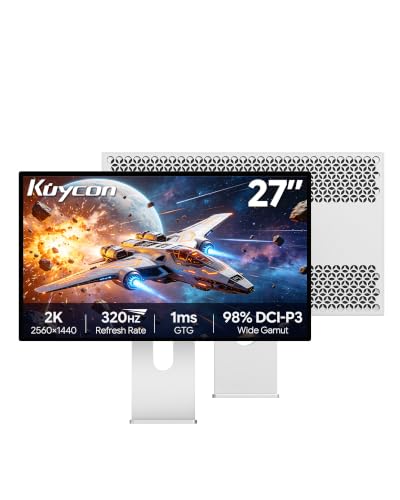 Image of P27S 27 inch 2k 320Hz Glossy Monitor, IPS Panel, 10-Bit Color, 99% sRGB, 98% DCI-P3, 1ms, VRR, HDR, Eye Care (Honeycomb - with Stand)