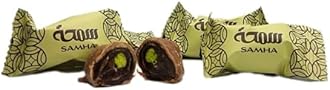 Samha Camel Milk Dubai Chocolate Covered Dates with Pistachios, 190g Bag
