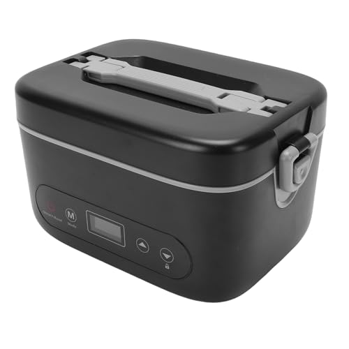 Alomejor Fiambrera Eléctrica Inalámbrica, 12000 MAh con Batería Calentada con 1200 Ml de Acero Inoxidable 304, Calentamiento Rápido de 100 W para Pesca Al Aire, Coche, Oficina en Casa