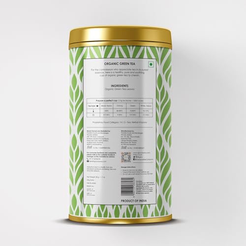 Image of TGL Co. Organic Green Tea (50g Tin Can) | Premium Loose Leaf | Rich in Antioxidants | Supports Digestion & Immunity | Refreshing & Aromatic Blend