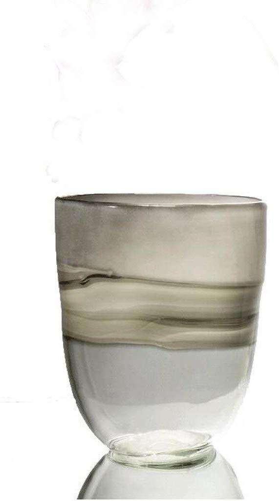 Vase en verre transparent MU pour composition florale de salon