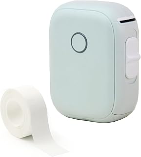ele ELEOPTION Label Maker Machine with Tape Portable Bluetooth Label Maker Mini Sticker Printer Compatible with iOS Android for Home Office