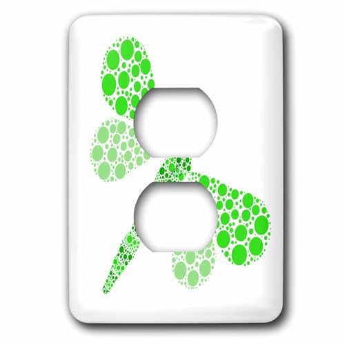 Bouchon de sortie libellule vert 3dRose lsp_25379_6 pour interrupteur