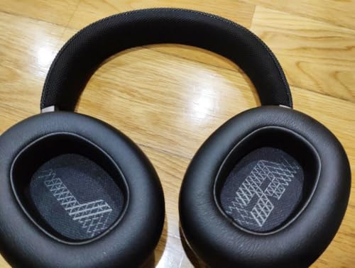 Image of JBL E65 Replacement Ear Pads for JBL E65 (E65BT E65BTNC) /Live 650 (650NC 650BTNC) /Live 660 (660NC 660BTNC) /Duet NC Over-Ear Headphones, Earpads Cushions with Softer Leather (Black)