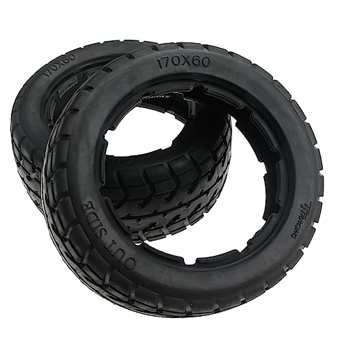 FLMLF RC High Simulation with Fabric Front Onroad Tires (Set of 2PCS) for 1:5 Scale RC HPI ROFUN ROVAN Kingmotor Baja 5B SS