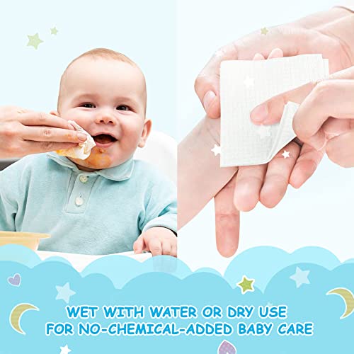 Orighty Dry Baby Wipes - Super Soft & Gentle, Use Wet or Dry, 100% Unscented Tissue for Baby Sensitive Skin, Versatile Uses for Diaper Changes, Baby Feeding, Nursing, Runny Nose & Drool, 600 Count - Image 3