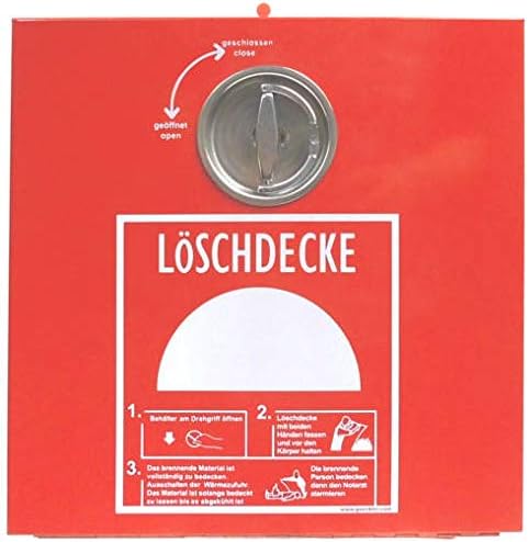 Löschdeckenbehälter Stahlblech Löschdeckenbox Löschdecke Kasten 300 x 300 x 125mm MBS-FIRE