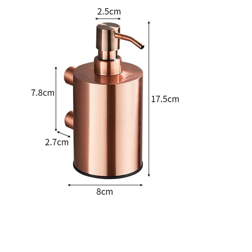 Dispensador de jabón de pared de acero inoxidable 304, botella de jabón tipo empuje para baño, uso doméstico y hotel, acabado cepillado, capacidad de 500 ml