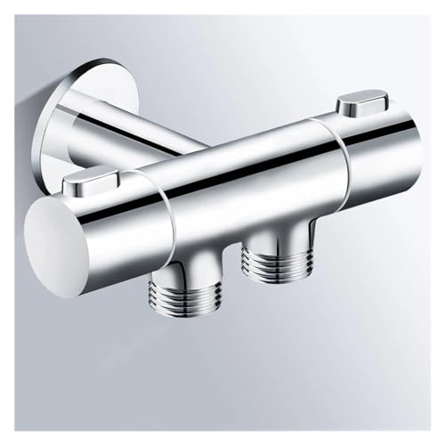Grifo de control doble negro G1/2 de agua fría para lavabo e inodoro 3