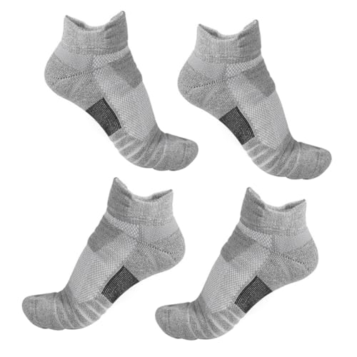 FOMIYES 2 pares Calcetines Deportivos Cortos Transpirables Antideslizantes para Correr y Entrenamiento Unisex con de Rizo Acolchada y Diseño Grueso para Uso Casual y Deportivo