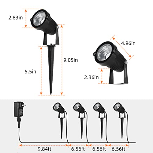 Juyace Smart Bluetooth Landscape Spotlights,4 Pack Rgb Landscape Light, Spot Lights Outdoor,Uplights For Garden Trees Yard Landscape #TOP4
