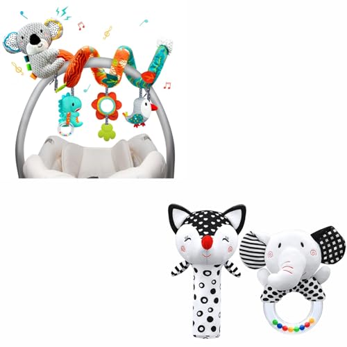 Image of XIXILAND Baby Rattles 0-6 Months Newborn Toys Infant Toys 0-3 Months & Car Seat Toys Baby Toys 0-3 Months Stroller Toys Infant Toys 0-6 Months, Baby Toys for 0 3 6 9 12 Months Girls Boys