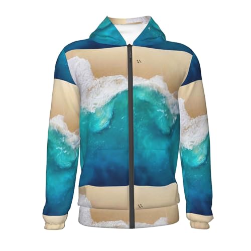 Beach Kids Pullover Hoodies Boys Zip Up Sweatshirts Girls Athletic Clothes with Pocket2