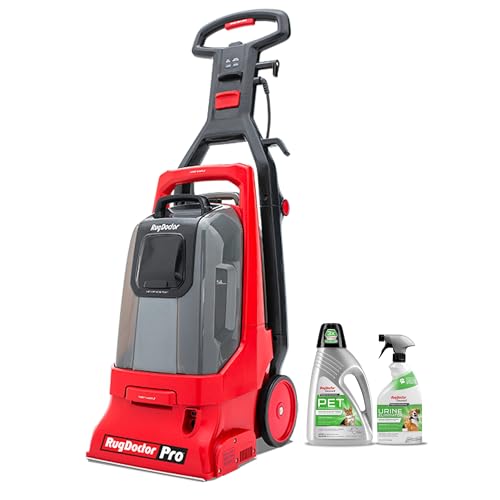Rug Doctor Pro Deep Commercial Carpet Cleaning Machine, Pet Bundle, Includes 48 oz. of Pro Pet Cleaning Solution and 22 oz. Pro Urine Eliminator Spray
