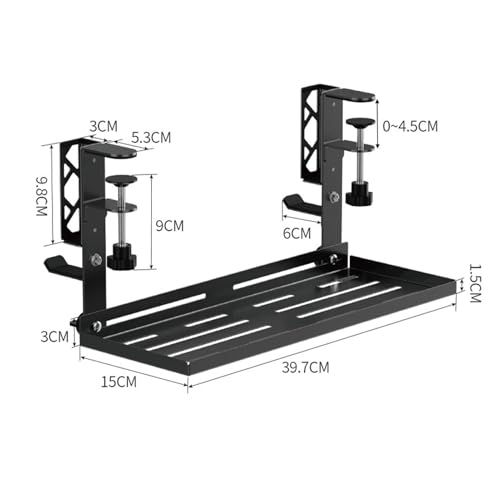 Support câble métal sans perçage pour bureau compact et rangement informatique - 2