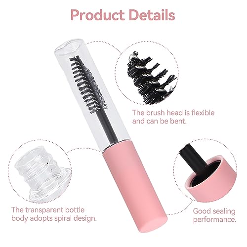 10Pcs Empty Mascara Tube and Wand, 5ml Clear Refillable Empty Mascara Tube Bottle with Eyelash Wand Portable DIY Eyelashes Mascara Cosmetic Container Bottle for Eyelash Growth Oil and More - Image 7