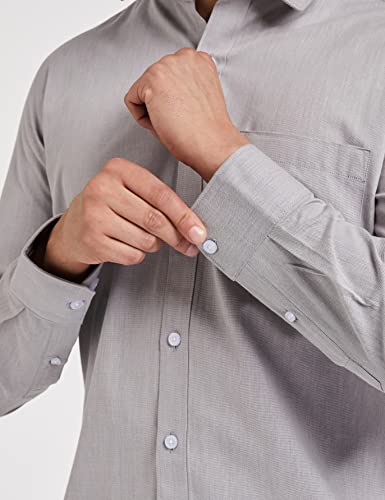 Image of Amazon Brand - Symbol Men's Solid Cotton Slim Fit Formal Shirt | Plain | Full Sleeve