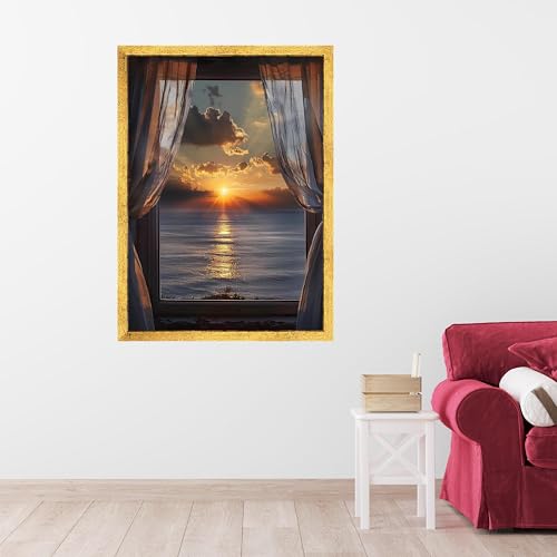 Toile coucher de soleil océan : Ambiance zen à la maison