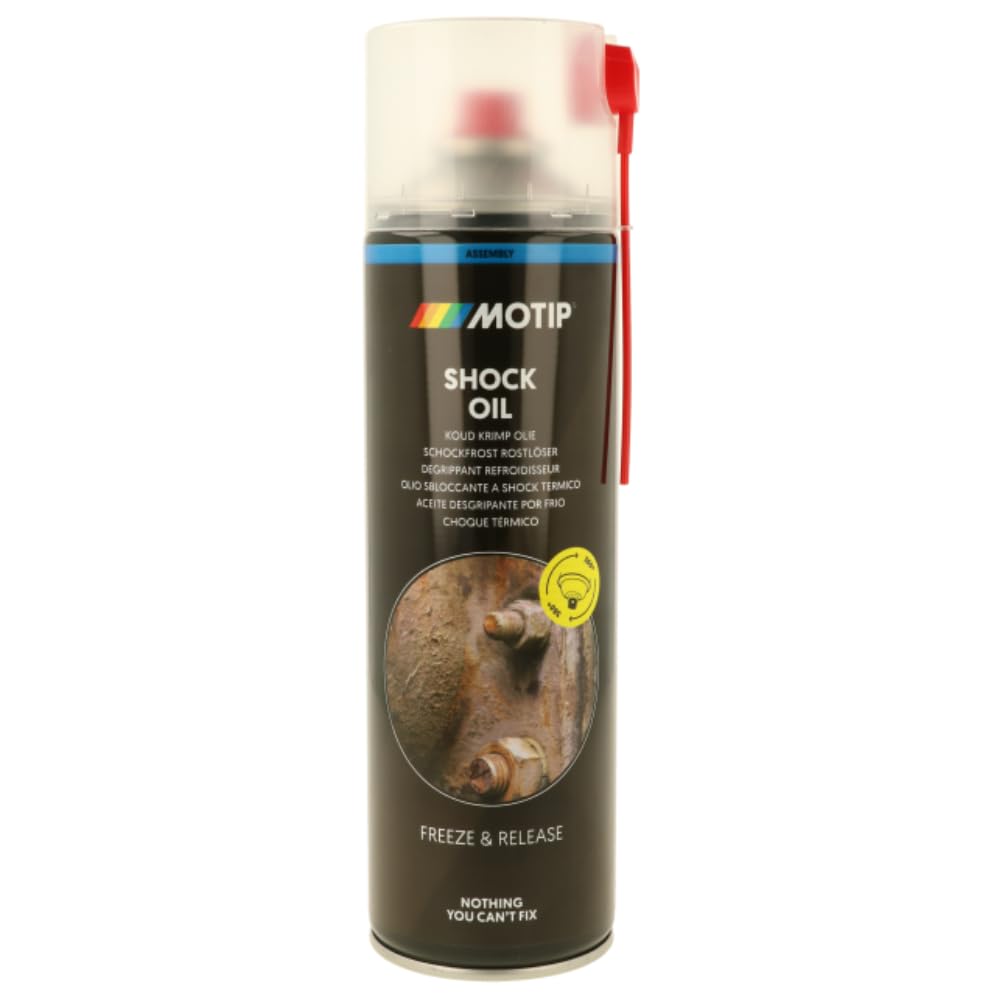 MOTIP Olio Sbloccante a Shock Termico, Riduce la Temperatura Fino a -30°C, Eccellenti proprietà Lubrificanti, Spray Concentrato, 12 Pezzi