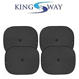 Kingsway Sticky Sun Shade for Car Window, Suitable for Hyundai Grand I10, Model Year : 2017 Onwards, Color : Black…