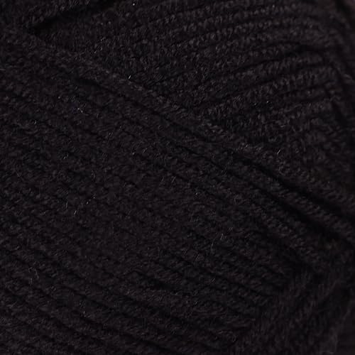 Image of Makromecity Softee Baby Yarn,%100 Premium Anti-Pilling Acrylic, 3.5 Oz, 273 yd (100gr /250 mt), Black Soft Yarn for Crocheting and Knitting (Black, 1 Skein)