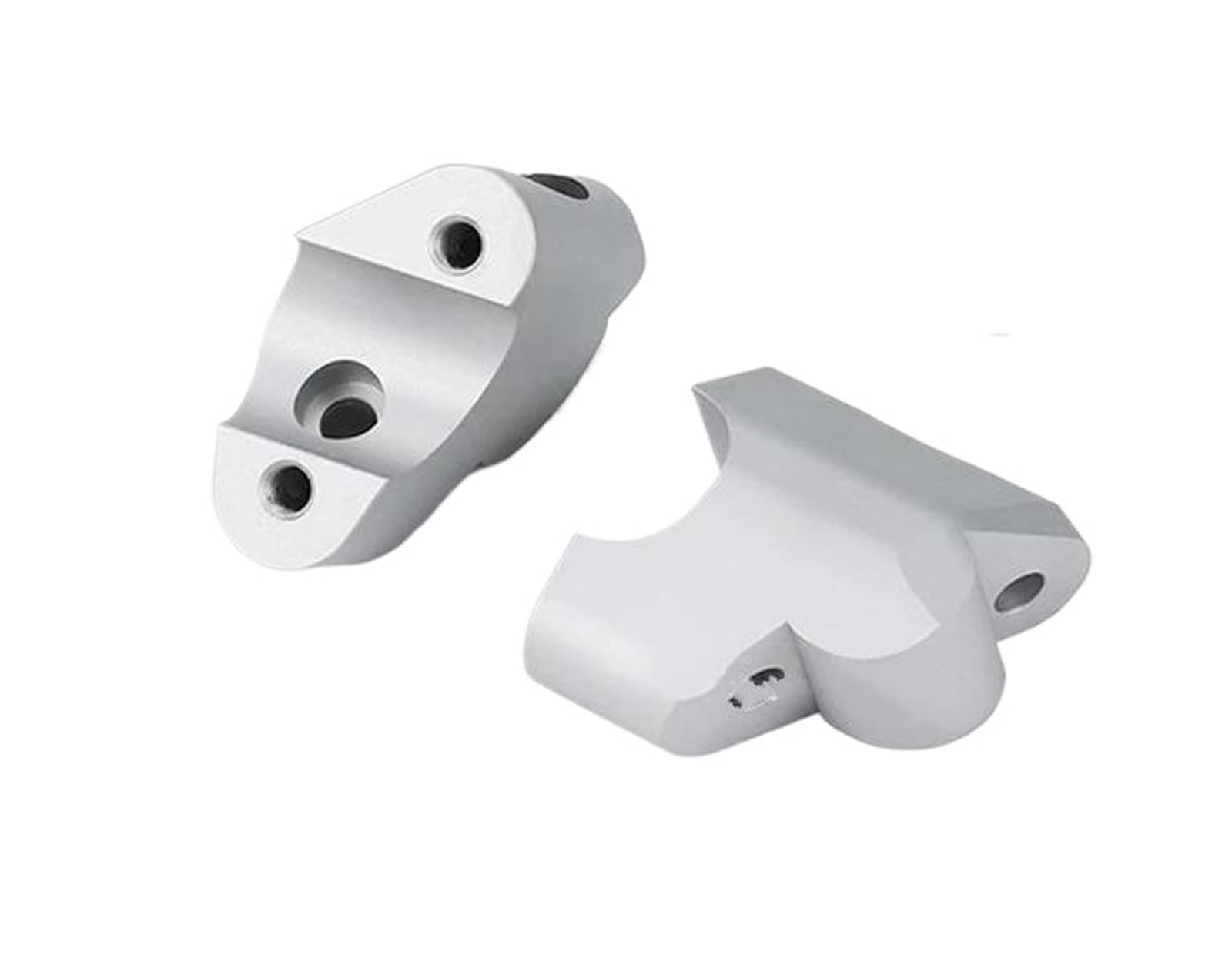 for Multistrada for V4S for V4 S for Pikes for Peak for Rally Handlebar Riser Clamp Heighten Move Back Adapter Handlebar Clamps Risers(Silver)