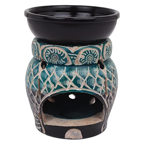 Ajuny Stone Candle Holder Tealight Oil Diffuser Owl Design For Table Home Office Decorative Gifts #TOP3