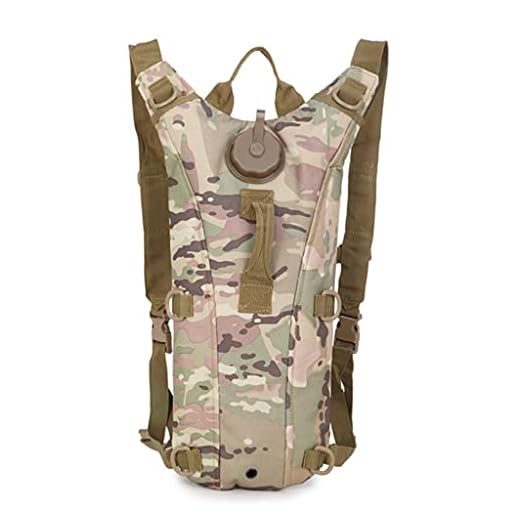 Tactical 3L Bladder Water Bag Camel Backpack for Hiking Outdoor Camping Military Portable Hydration Packs Hiking Pouch Water Bag (CP camo)