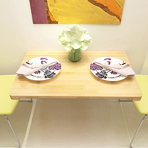 Tavolo Pieghevole Da Parete In Legno Massiccio – 70x40 Cm, Piano Impermeabile, Design A Scomparsa, Per Soggiorno, Cucina E Studio