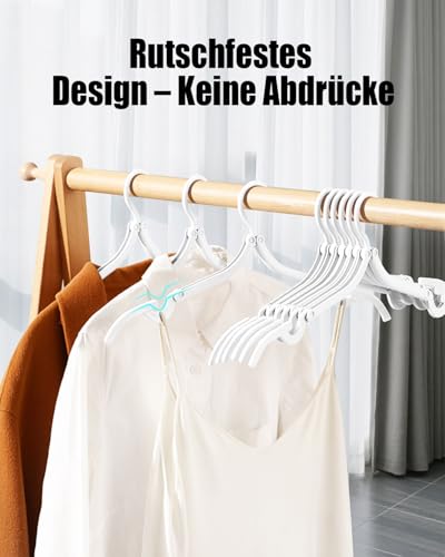 Sazfli 10 Stück Faltbare Reisebügel mit Geschenkbox – Stabile ABS + Aluminiumnieten, rutschfeste Rillen für Badeanzüge, Platzsparend (Schwarz/Weiß)