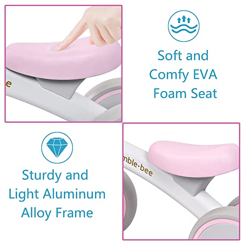Humble-Bee Baby Balance Bike Toy 10-24 Months Cute Toddler First Bike, Gifts For 1 Year Old Girls(Pink) #TOP1