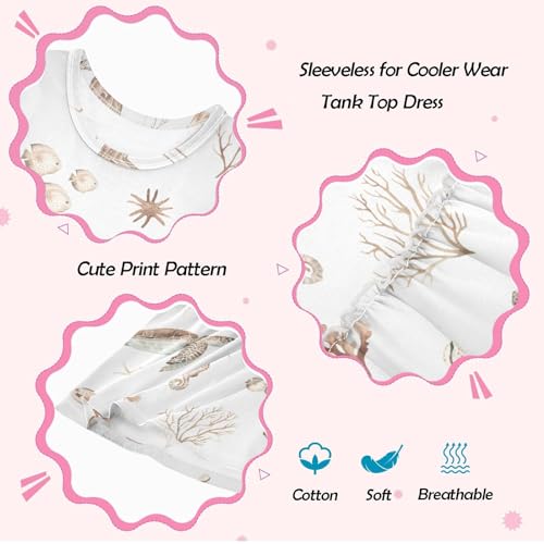 CaTaKu Girls' Sleeveless Summer Dresses Toddler Cotton Casual Dress Cute Little Girl Sundress Outfit 2-8T3