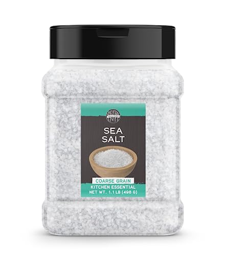 Birch & Meadow Coarse Grain Sea Salt, 1.1 lb, Kitchen Essential, Cooking & More