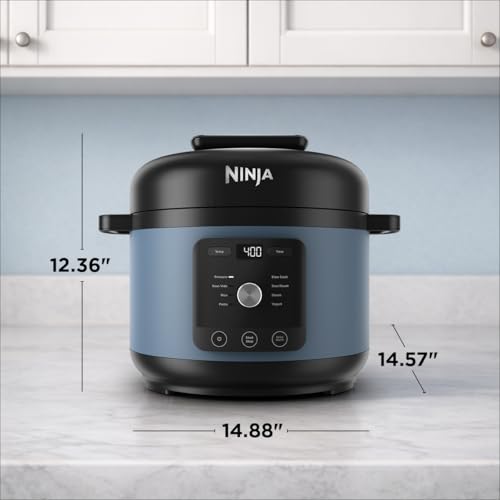Ninja HyperHeat 9-in-1 Electric Pressure Cooker | 6.5 Qt Multi Cooker with Sear/Sauté, Slow Cooker, Rice Cooker, Sous Vide | 1200W | Fast Cooking, PFAS-Free Pot | Blue Macaron | PC201 - Image 4